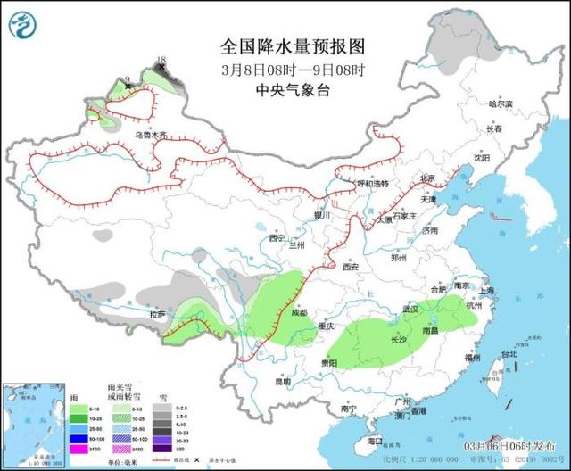 未来三天西南地区多阴雨 北方地区多弱冷空气活动